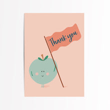 Load image into Gallery viewer, Apple thank you card
