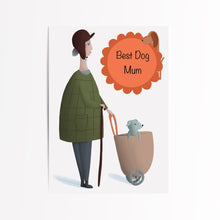 Load image into Gallery viewer, Best dog mum greeting card
