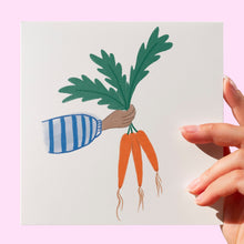 Load image into Gallery viewer, Carrots greeting card
