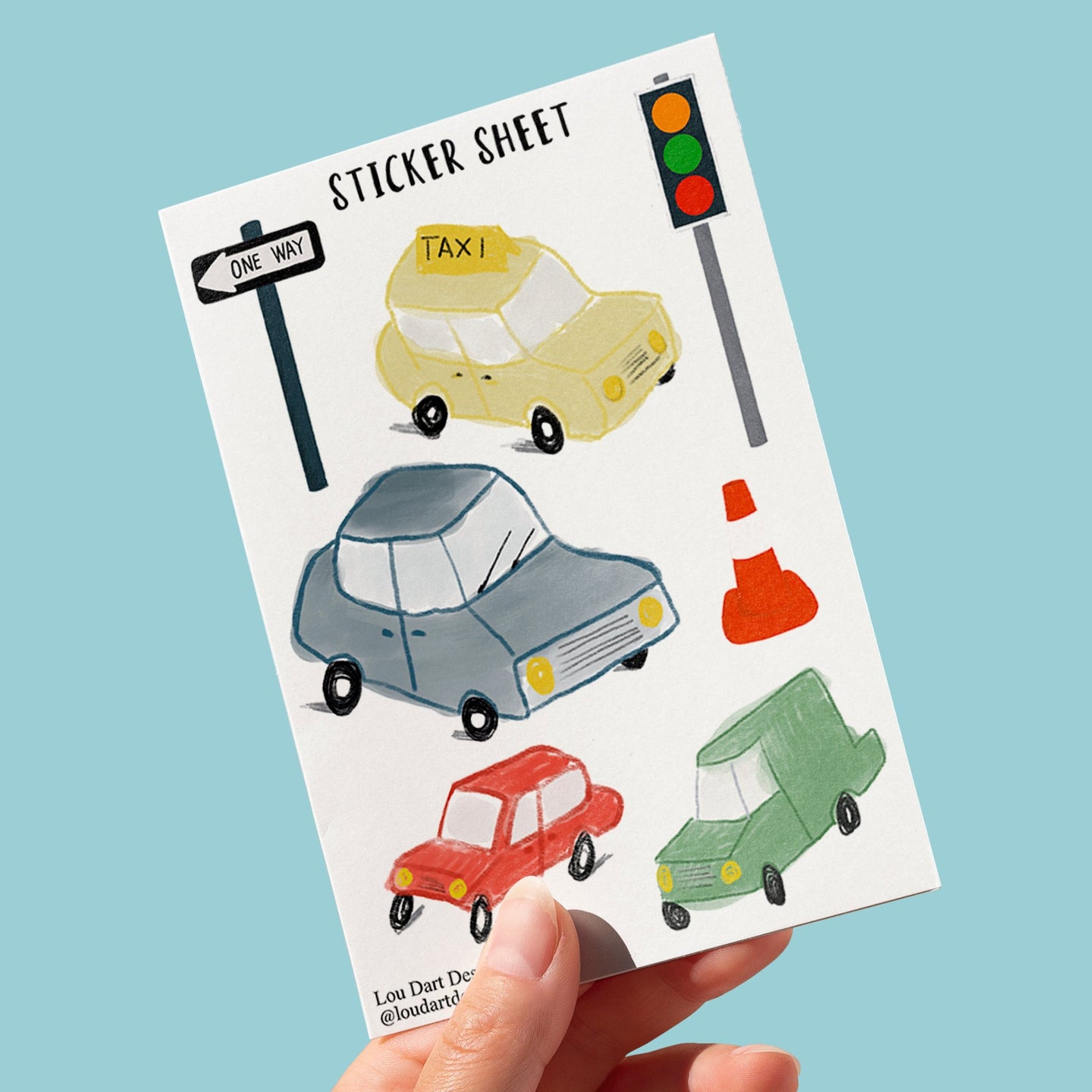 Cars sticker sheet