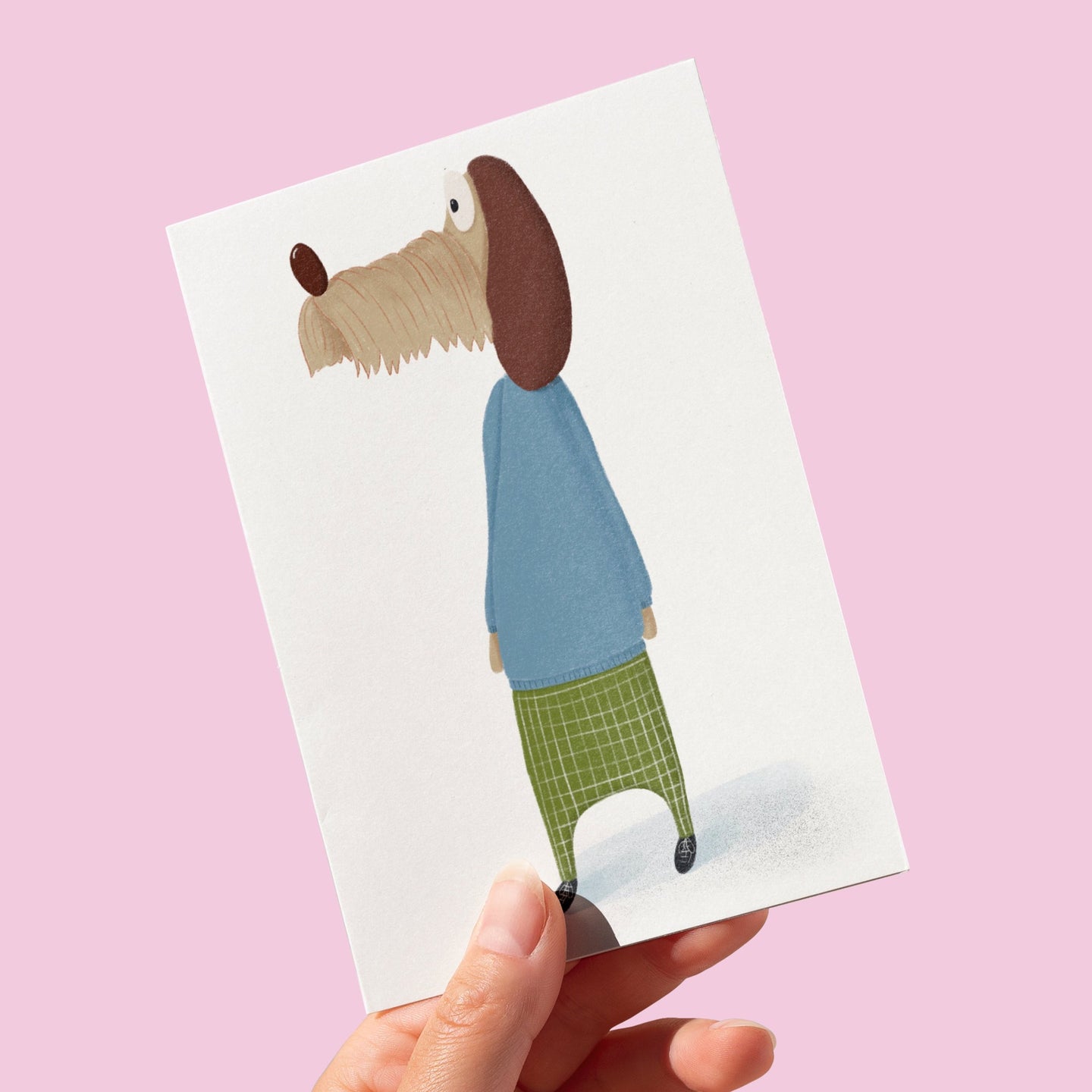 Dog (Clarence) greeting card