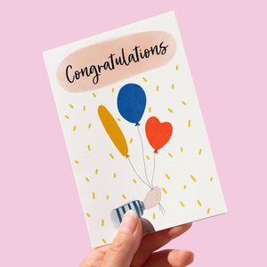 Balloons congratulations card