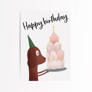 Jelly cake birthday card
