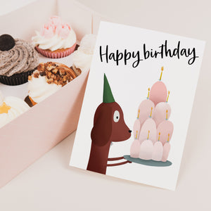 Jelly cake birthday card