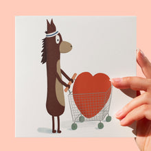 Load image into Gallery viewer, Donkey greeting card
