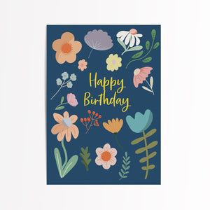 Flowers birthday card