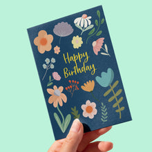 Load image into Gallery viewer, Flowers birthday card
