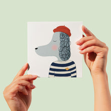 Load image into Gallery viewer, Poodle greeting card
