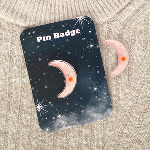 Moon pin badge