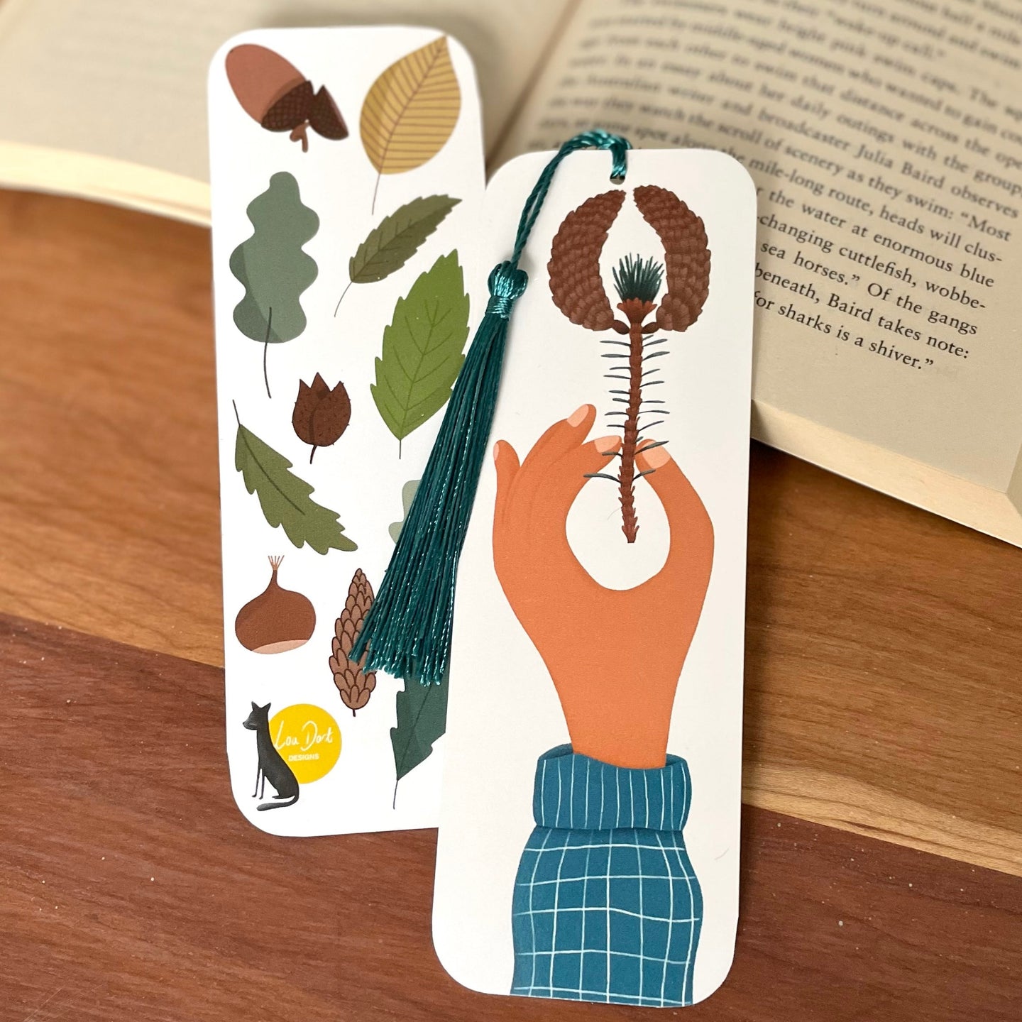 Pine cone bookmark
