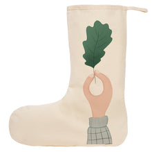 Load image into Gallery viewer, Hand with leaf Christmas stocking
