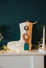 Load image into Gallery viewer, Hand with pine Christmas stocking
