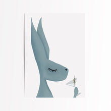 Load image into Gallery viewer, Hare with cocktail greeting card
