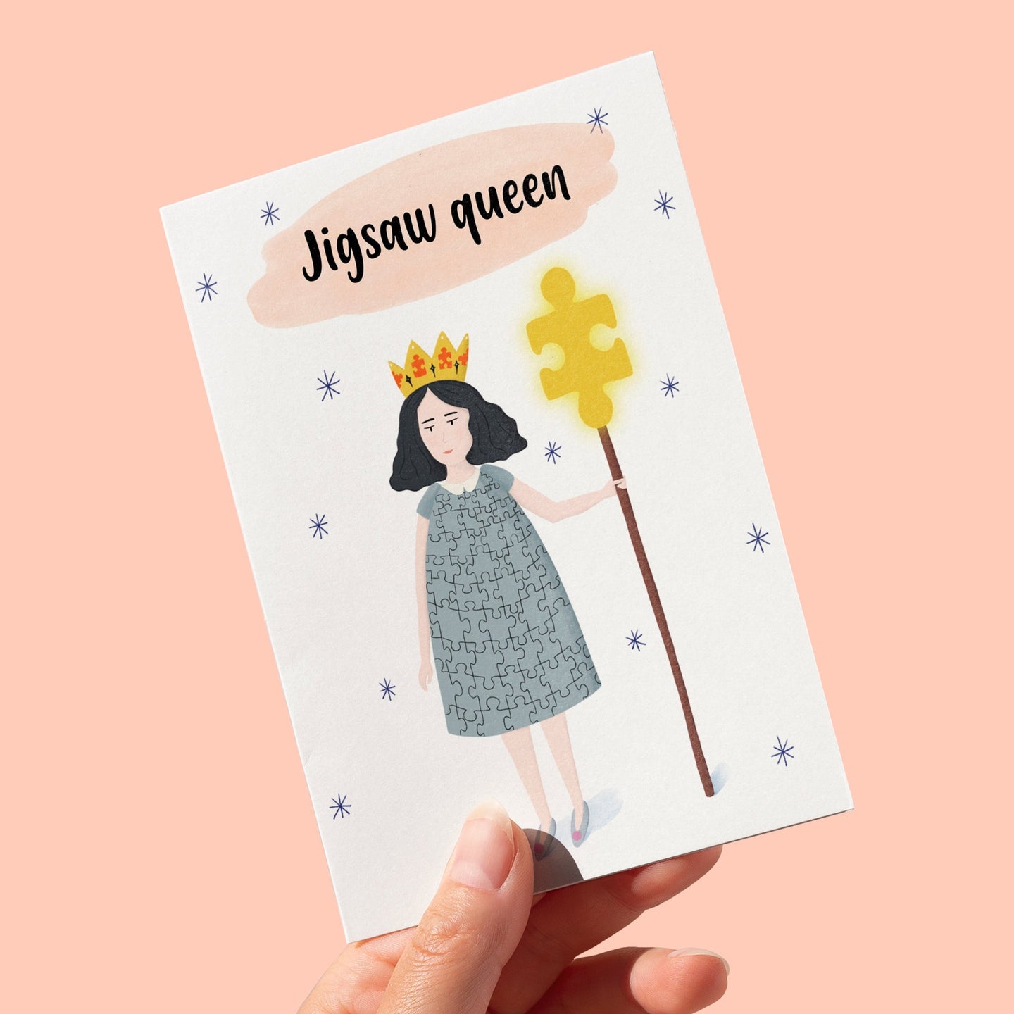 Jigsaw queen greeting card