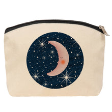 Load image into Gallery viewer, Pink moon cotton pouch
