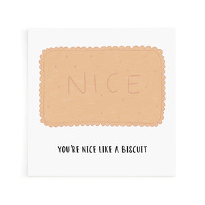 Nice biscuit greeting card