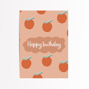 Oranges birthday card