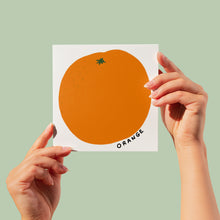 Load image into Gallery viewer, Orange greeting card
