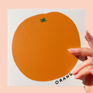 Orange greeting card