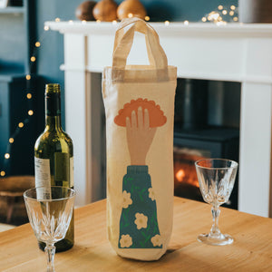 Pasty bottle bag - wine tote - gift bag