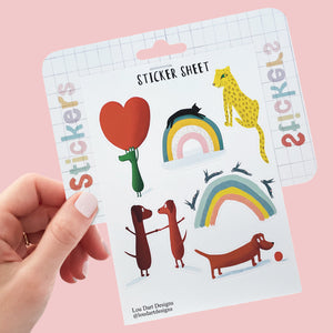 Rainbows sticker sheet