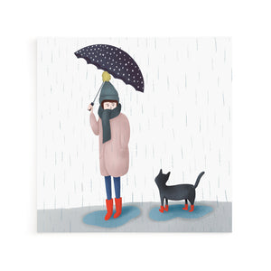 Rainy days greeting card