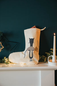 Cat with mouse Christmas stocking