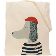 Load image into Gallery viewer, Space poodle reusable, cotton, tote bag
