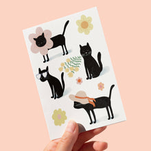 Load image into Gallery viewer, Summer cats greeting card
