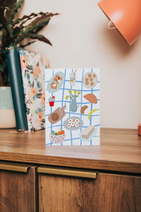 Summer table top greeting card