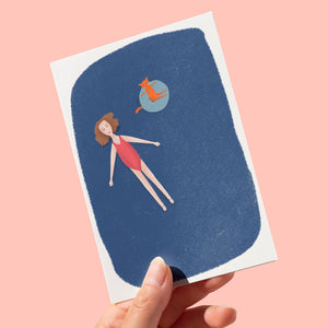 Floating greeting card