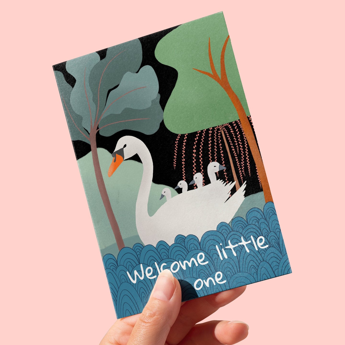Baby cygnets new baby card