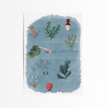Load image into Gallery viewer, Wild swimming greeting card
