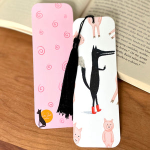 Wolf and pigs bookmark