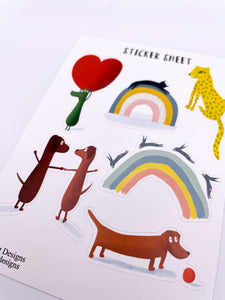 Rainbows sticker sheet