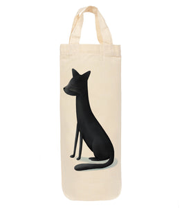 Cat bottle bag - wine tote - gift bag