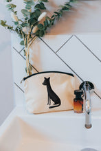 Load image into Gallery viewer, Black cat cosmetic bag
