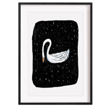 Load image into Gallery viewer, Swan art print

