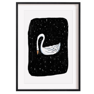 Swan art print