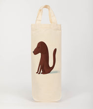 Load image into Gallery viewer, Dog bottle bag - wine tote - gift bag
