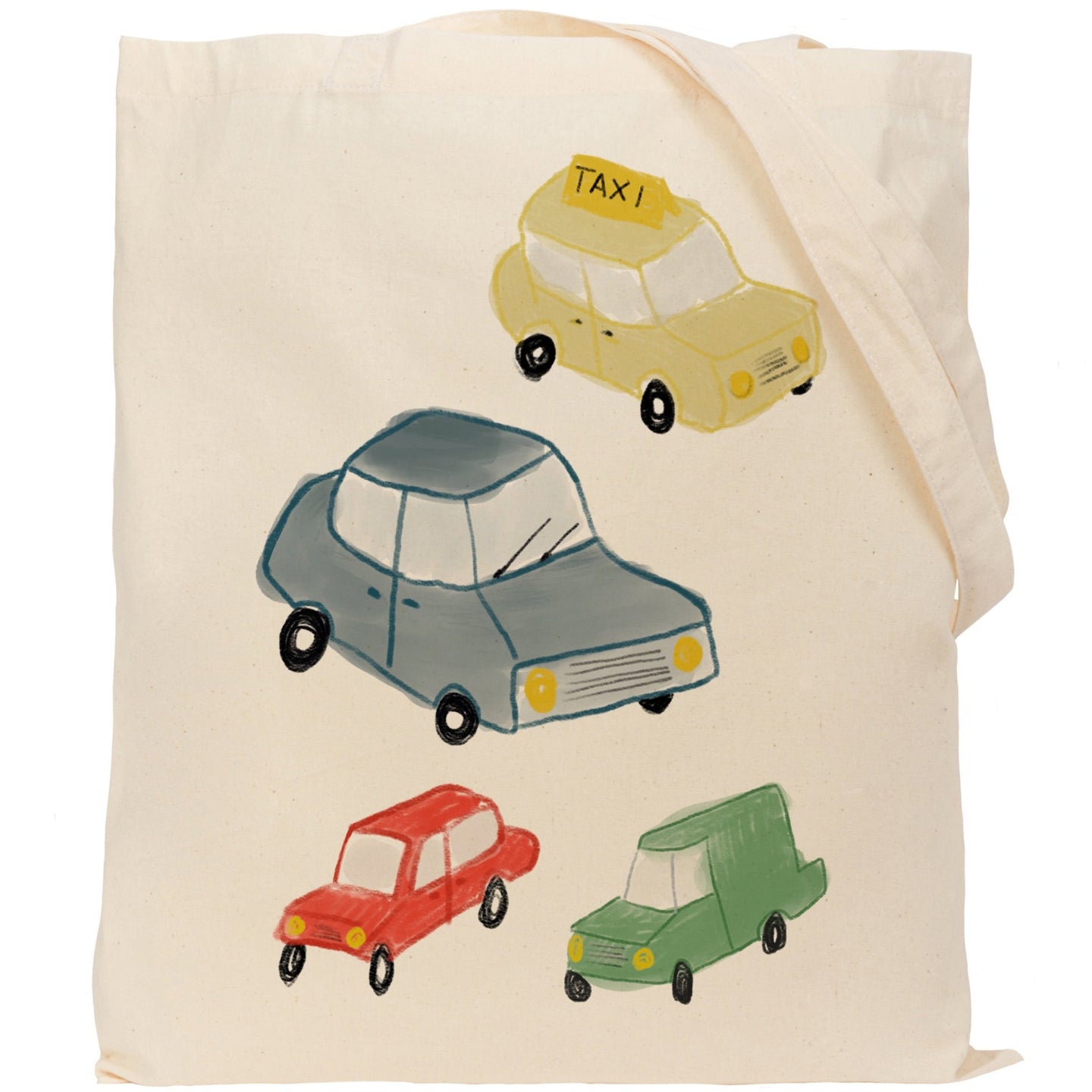 Cars reusable, cotton, tote bag