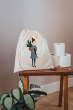 Load image into Gallery viewer, Cat plant lady drawstring bag
