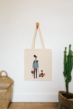 Load image into Gallery viewer, Cat lady reusable, cotton, tote bag
