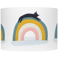 Load image into Gallery viewer, Cat on rainbow lamp shade/ceiling shade
