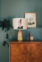 Load image into Gallery viewer, Lady and cat lamp shade/ceiling shade
