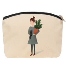 Load image into Gallery viewer, Cat plant lady cosmetic bag
