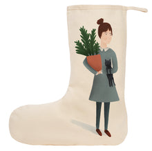 Load image into Gallery viewer, Cat plant lady Christmas stocking
