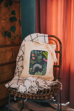Load image into Gallery viewer, Cat sleeping in a garden on long handle shopping bag
