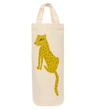 Load image into Gallery viewer, Cheetah bottle bag - wine tote - gift bag
