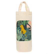 Load image into Gallery viewer, Cheetah jungle bottle bag - wine tote - gift bag
